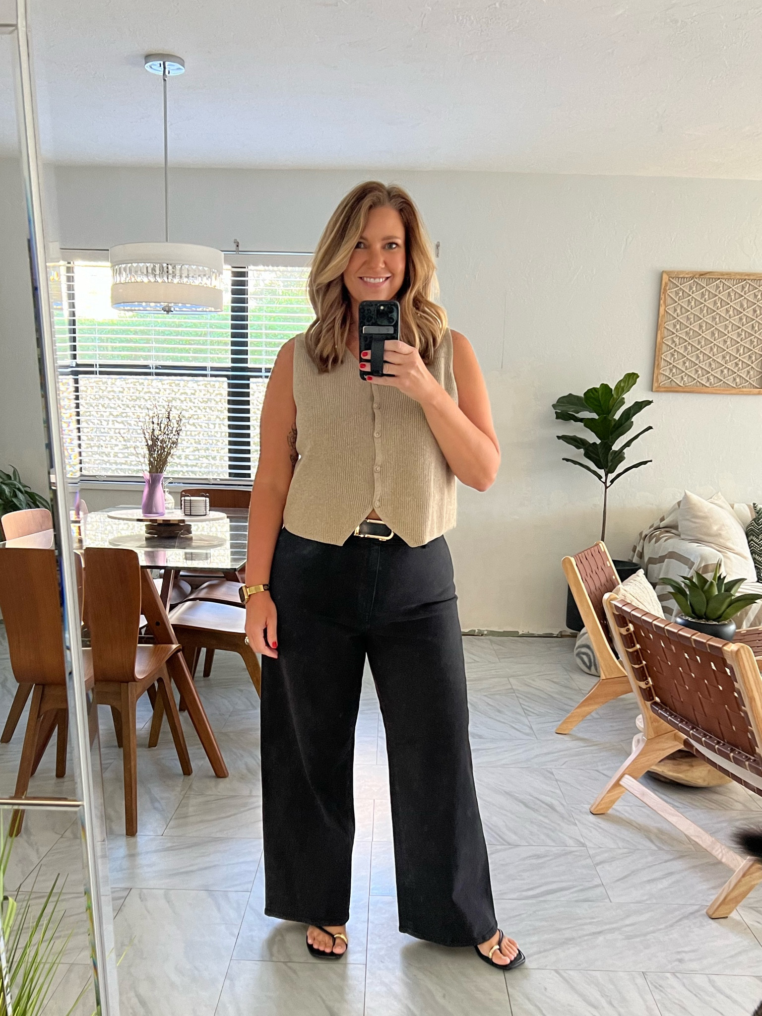 Today’s OOTD

Top: Sweater Vest / Target / sized up 2

Jeans: Wide Leg High Waisted Jeans / Target / fit tts

Sandals: Target / fit tts

Belt: Amazon

Casual outfit, Target style, Target fashion, Target outfit, fall outfit, fall transition, fall style, early fall outfit, 

#LTKMidsize #LTKFindsUnder50 #LTKStyleTip