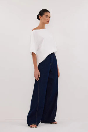 CARSON INDIGO TALL WIDE LEG JEAN | DISSH