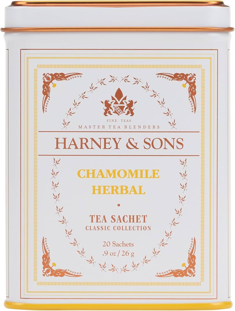 Harney & Sons Chamomile Herbal Tea, Classic Tin, 20 Sachets, white | Amazon (US)