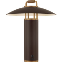 Troy Lighting Birk 11W x 13.75H Table Lamp, Body Frame: Aluminum/Shade/Diffuser: in Brass by DecoratorsBest | DecoratorsBest