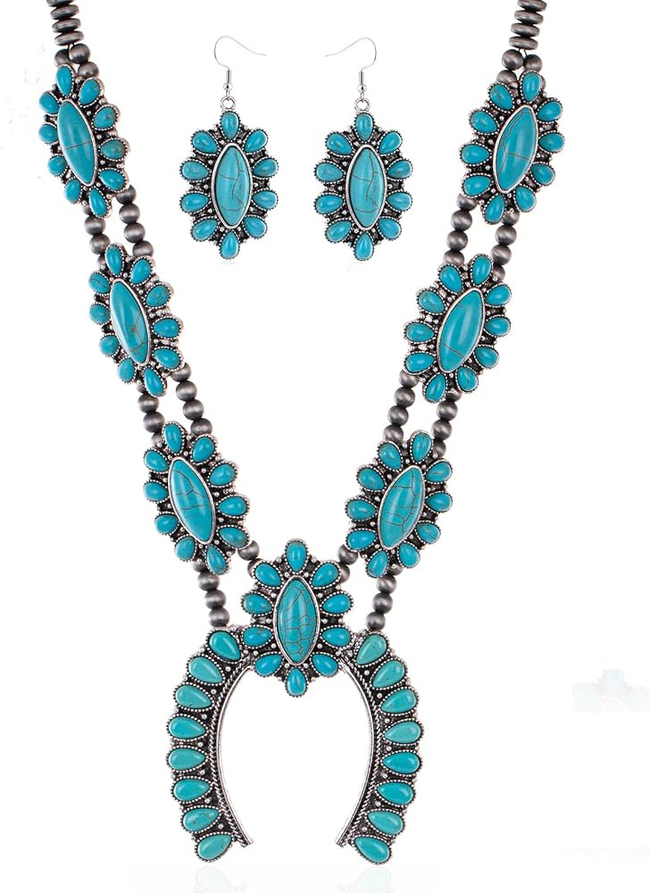 Rustic Couture's Western Jewelry Set for Women Cowgirl Vintage Western Necklace Earring | Amazon (US)