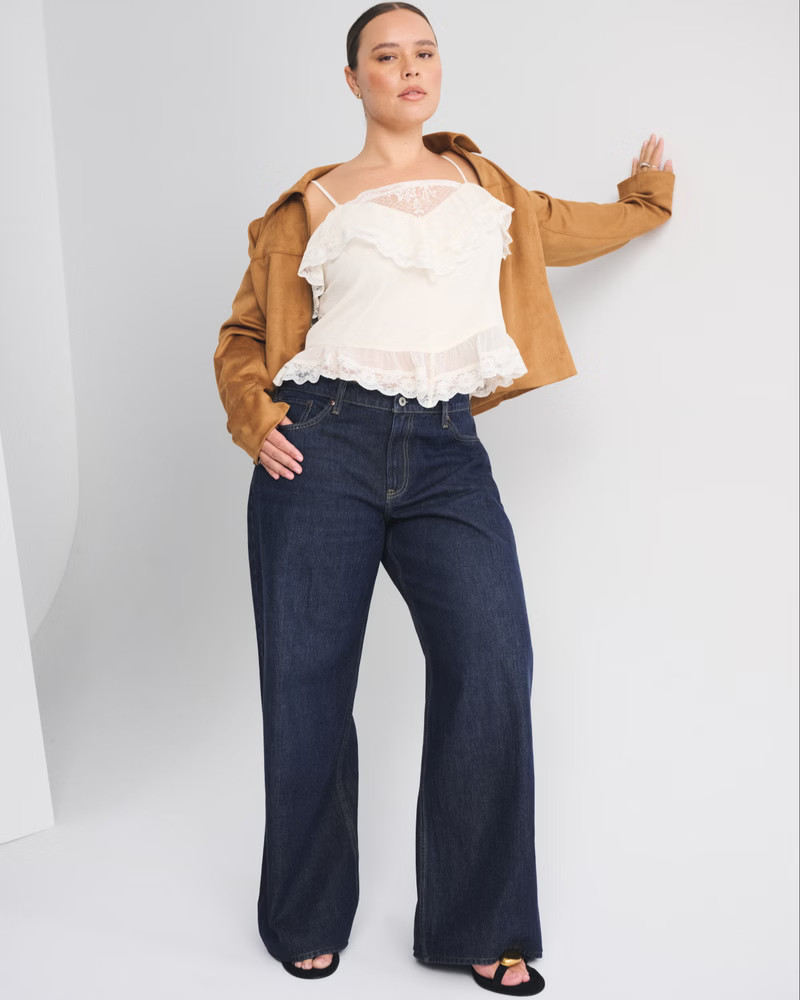 Curve Love Low Rise Ultra Loose Jean | Abercrombie & Fitch (US)