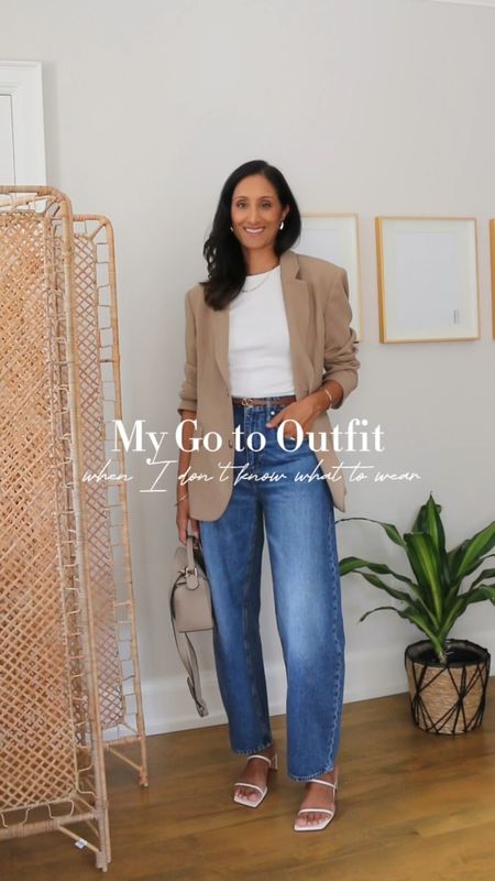 My go to outfit when I don’t know what to wear is always a pair of jeans and a white t shirt. It just works as a great base to create a full outfit 

These jeans from Frame are perfect for a loose leg look 

#LTKFind #LTKstyletip #LTKover40