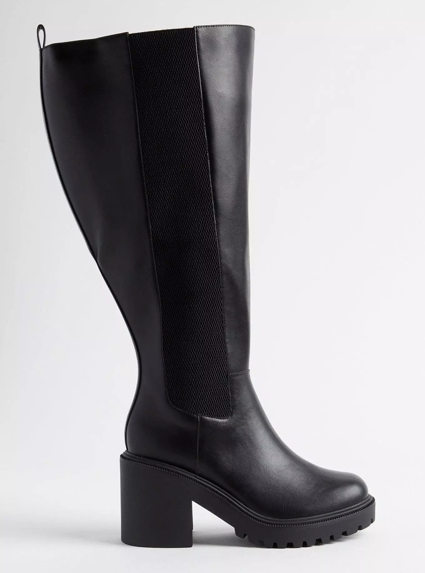Lug Sole Chelsea Knee Boot (WW) | Torrid (US & Canada)