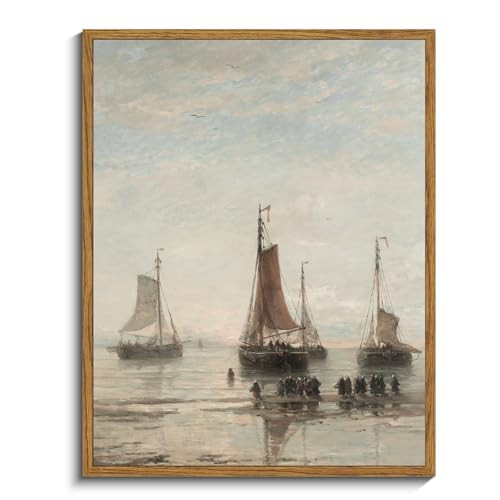 InSimSea Framed Canvas Wall Art Room Decor, Classical Marine Oil Painting Canvas Prints Wall Decorations, Home Office Farmhouse Bathroom Decor Wall Art Eclectic Decor 11x14in | Amazon (CA)