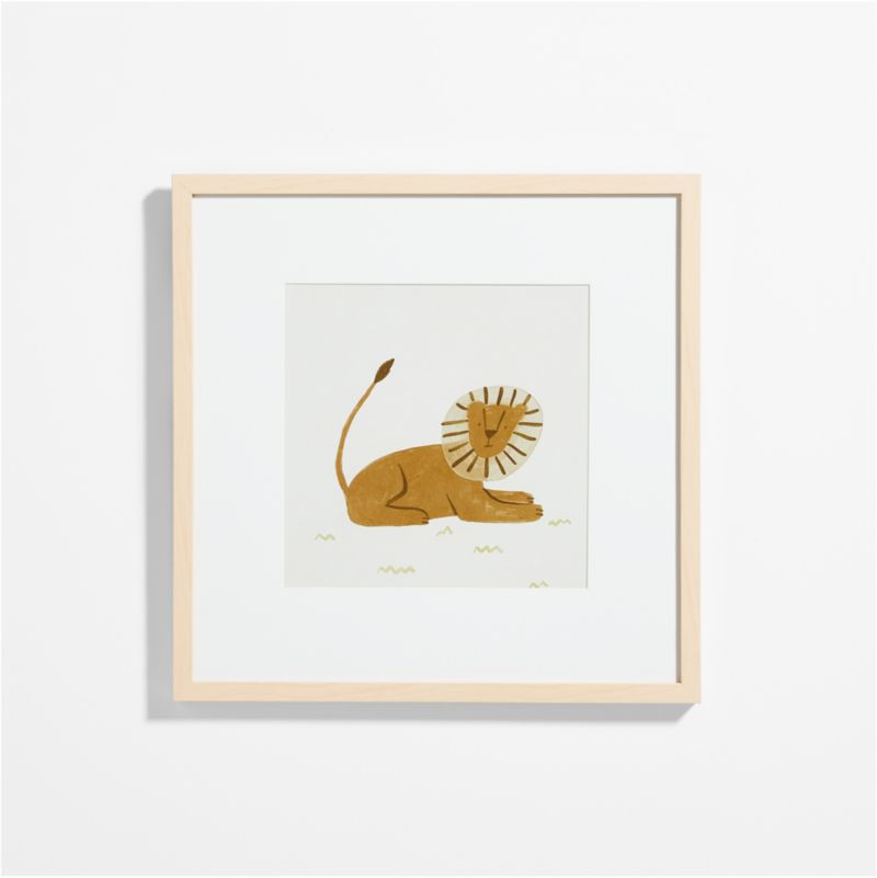 Lion Framed Wall Art Print + Reviews | Crate & Kids | Crate & Barrel