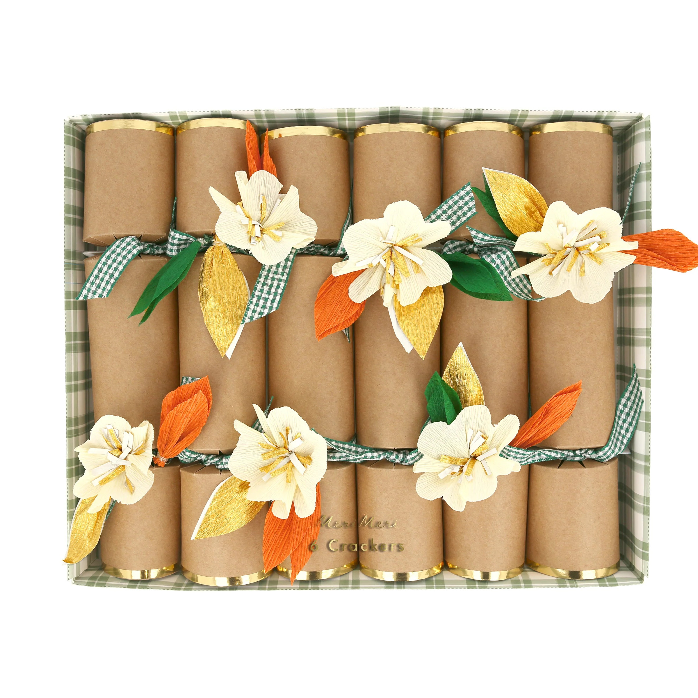 Fall Flower Crackers (x 6) | Meri Meri