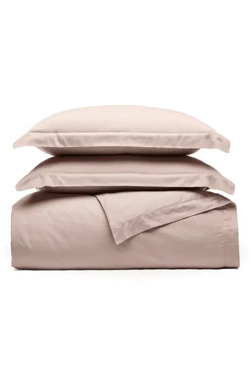 Boll & Branch Hemmed Percale Duvet Cover & Pillow Shams Set in Dusty Rose at Nordstrom, Size King | Nordstrom