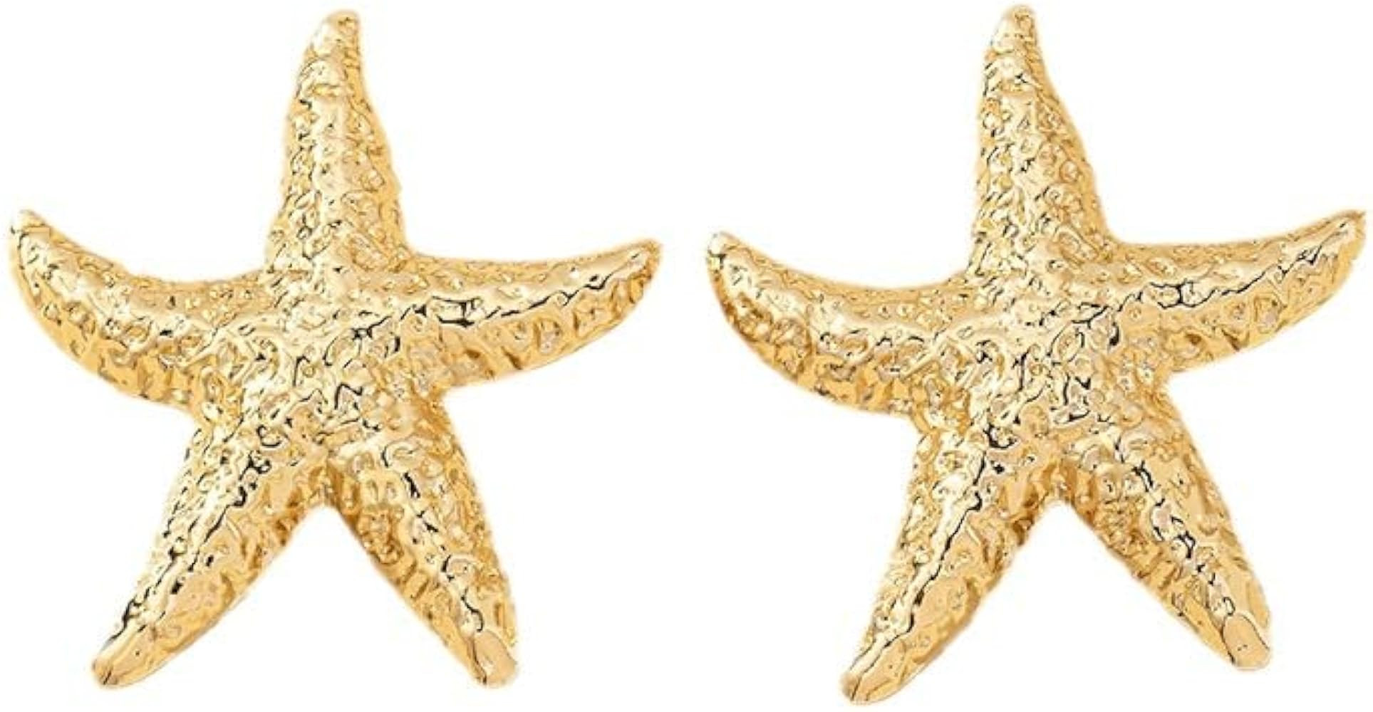 Starfish Earring for Women Gold Starfish Stud Earring Boho Ocean Seashell Shell Earrings Summer B... | Amazon (US)