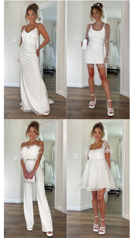 Bridal, bride to be, wedding, bride outfits, white outfits, bridal looks, brides, 

#LTKunder50 #LTKwedding #LTKunder100