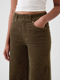 High Rise Corduroy Stride Wide-Leg Pants | Gap (US)