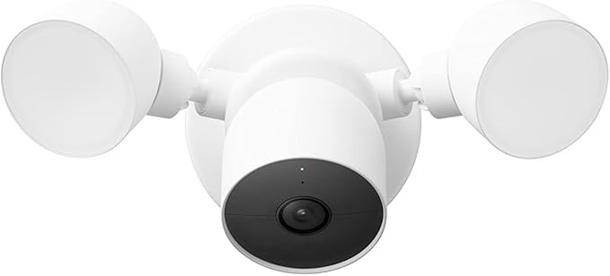 Google Nest Cam with Floodlight - Outdoor Camera - Floodlight Security Camera - Wired, Snow, 1 Co... | Amazon (CA)