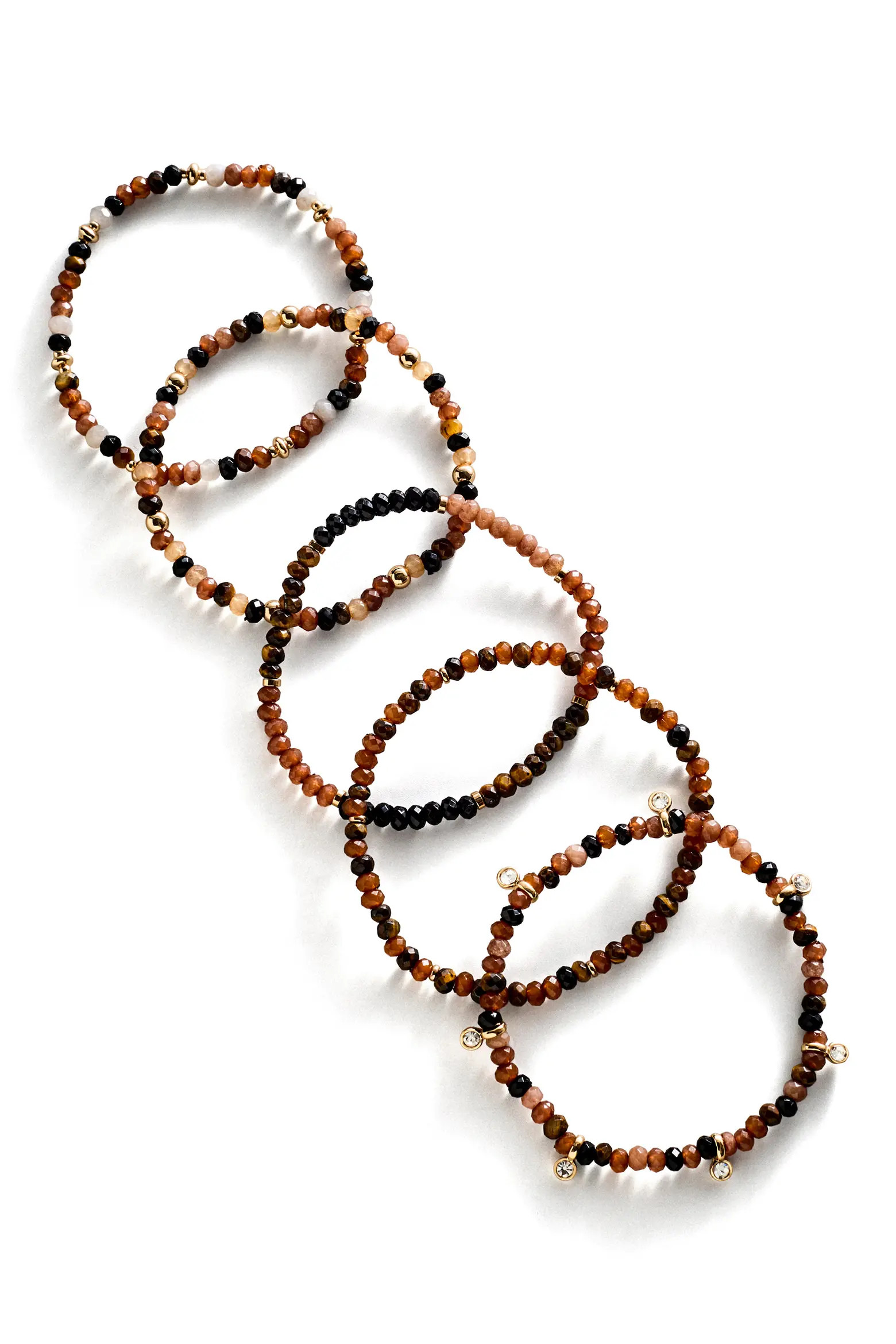 Set of 5 Indya Beaded Stretch Bracelets (Women) | Nordstrom | Nordstrom