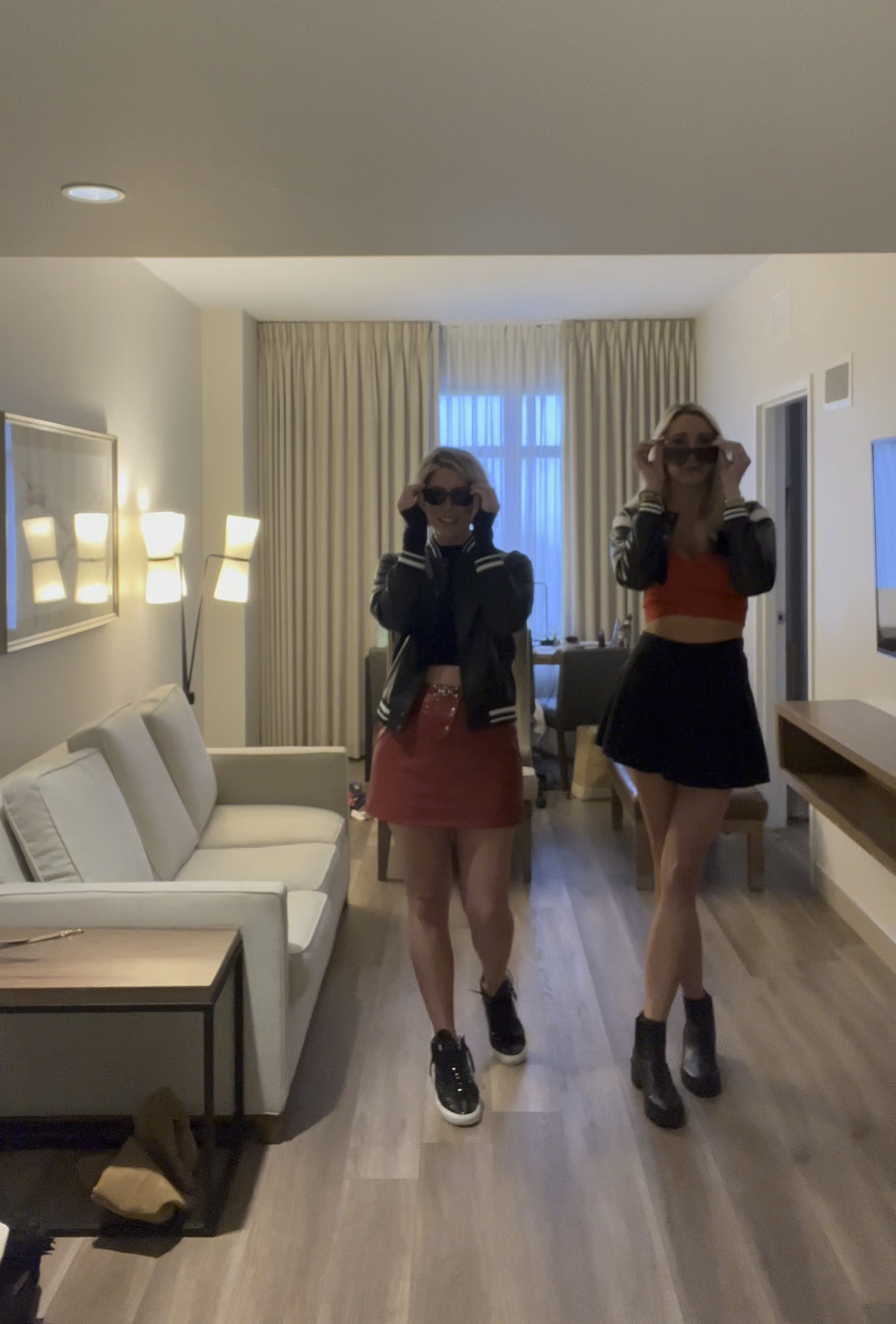 Coordinating ensembles for NASCAR race day at Daytona 500. Mary Kate and Ashley match. Talk style. Blondes with style. Amazon outfits for less. Sneakers and shoes for women with size 10, 11, or size 12. Outfits for game day. Red and black sporty styles. 

Both women 6 ft or taller  

#LTKfindsunder100 #LTKshoecrush #LTKfindsunder50