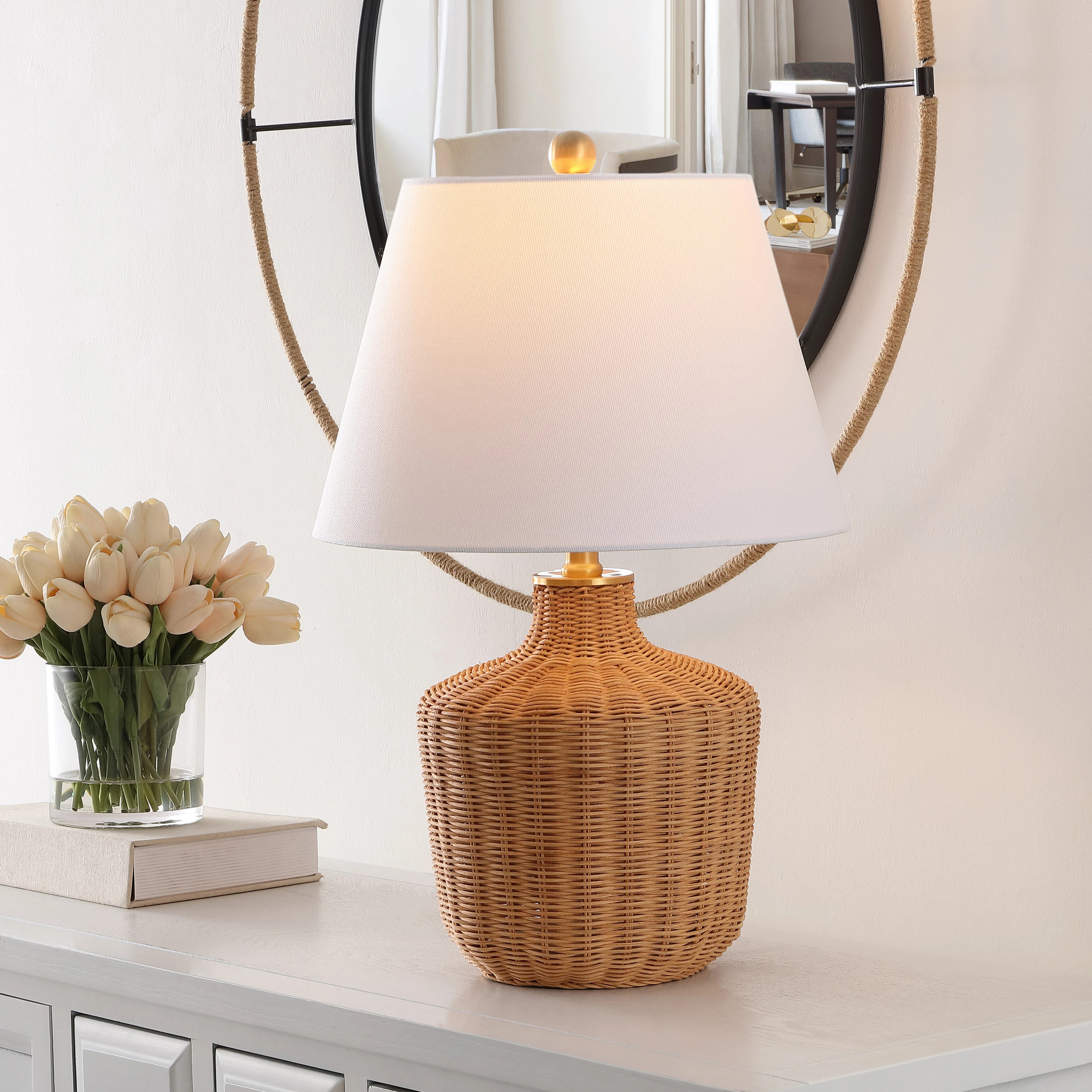 Birch Lane™ Nabila Rattan Table Lamp & Reviews | Birch Lane | Birch Lane