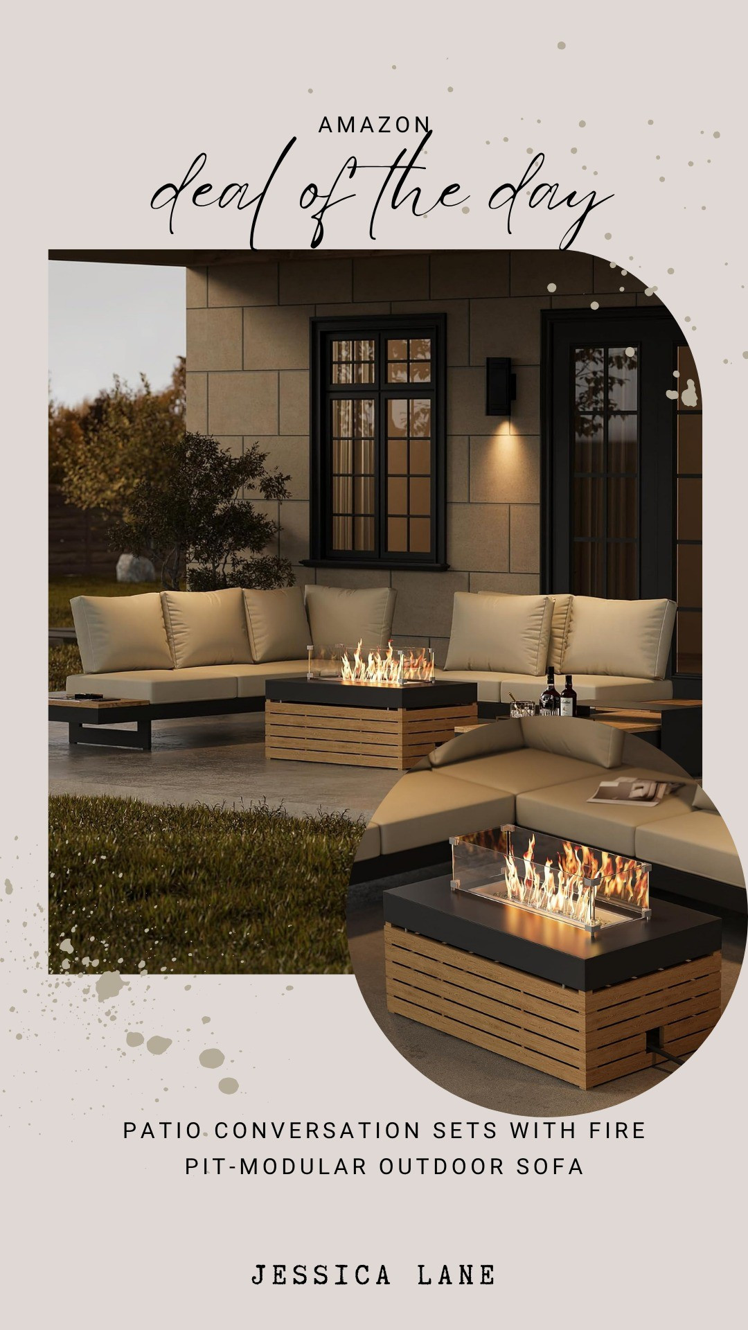 Host the perfect evening with this modular patio sofa and integrated fire pit table. This conversation set offers a high-end look and versatile seating for your outdoor oasis. #patioideas #amazonfinds #outdoorstyle #homedeals

#LTKSaleAlert #LTKHome #LTKSeasonal