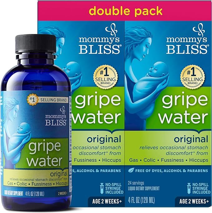 Mommy's Bliss Original Gripe Water, Gas and Colic Relief, Gentle and Safe, Made for Infants, 2 We... | Amazon (US)