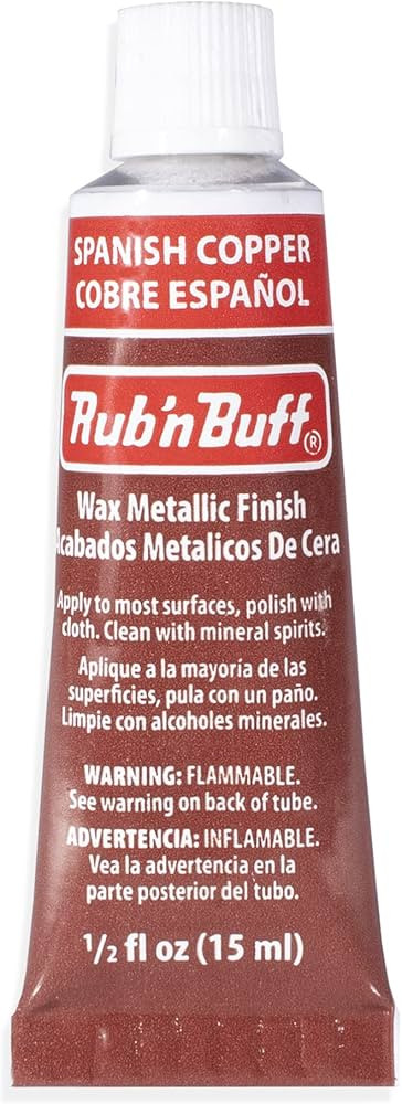 AMACO Rub n Buff Wax Metallic Finish - Rub n Buff Spanish Copper 15ml Tube - Versatile Gilding Wa... | Amazon (US)