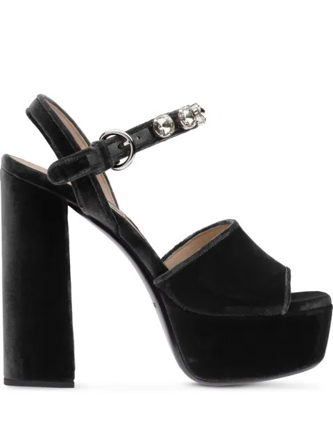 crystal-embellished 130mm sandals | Farfetch (US)