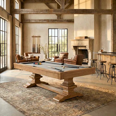 Beaumont 8' Slate Pool Table In Honey Ash Finish | Wayfair North America