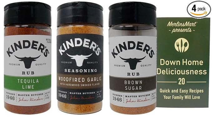 Kinder's Seasoning Rub 3 Flavor Variety - (1) Each: Tequila Lime, Woodfired Garlic, Brown Sugar (... | Amazon (US)