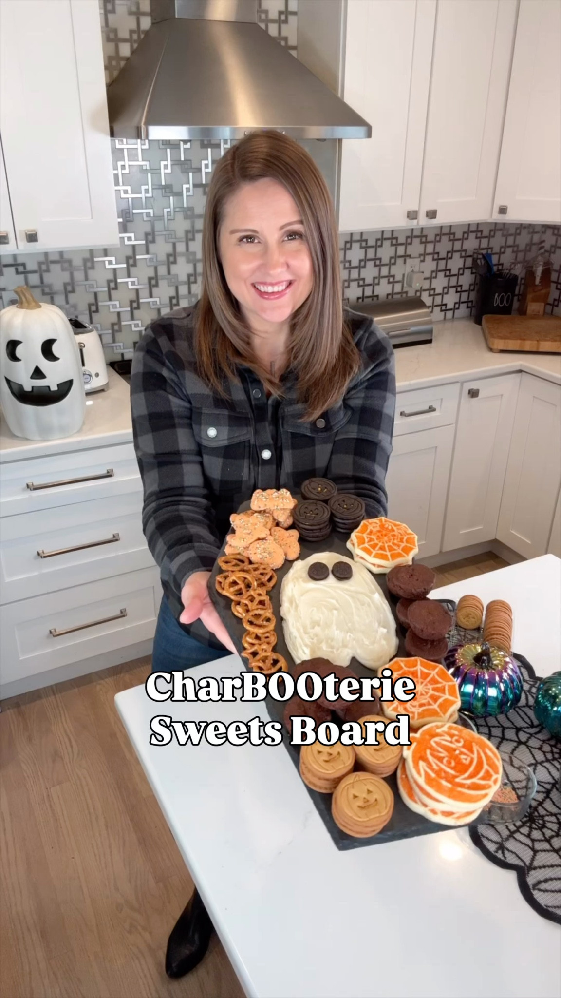 👻✨ Who’s ready for a sweet + spooky treat? This CharBOOterie board is the ultimate Halloween party idea! I used frosting to create a ghost 👻 and filled the board with all our favorite sweets for dipping!  🕸️🍫

It’s easy to make, kid-approved, and such a fun way to serve up dessert this spooky season! 🖤🎃

👉 Tap to shop everything you need to recreate this ghostly board for your own Halloween night!

#HalloweenTreats #CharBOOterie #SpookySnacks #HalloweenPartyIdeas #Halloween #Halloween2025 

#LTKFamily #LTKHome #LTKSeasonal