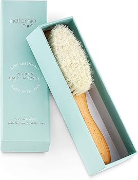 Natemia Baby Hair Brush - Soft Bristle Hair Brush Baby, Baby Registry Gift, Soft Baby Brush, Todd... | Amazon (US)