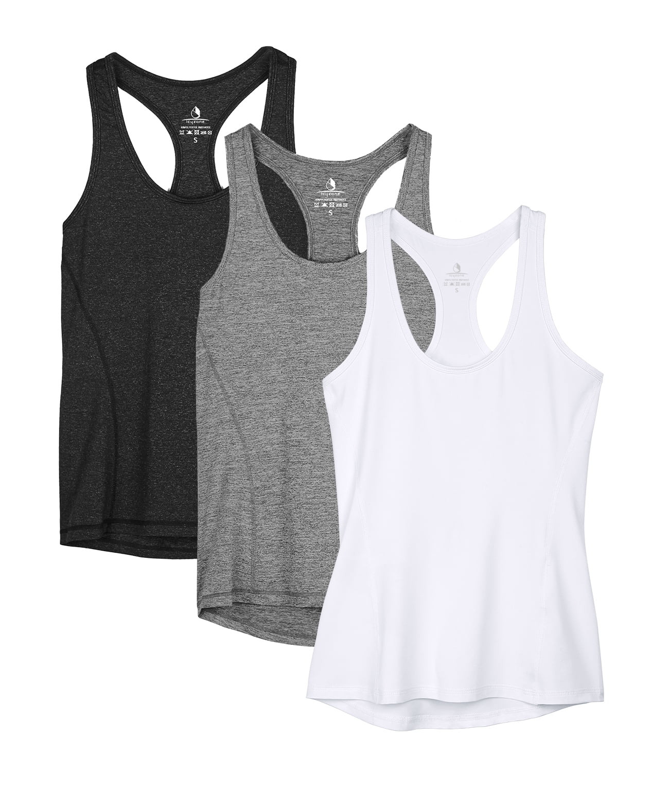 icyzone Workout Tank Tops for Women - Racerback Athletic Yoga Tops, Running Exercise Gym Shirts(P... | Walmart (US)