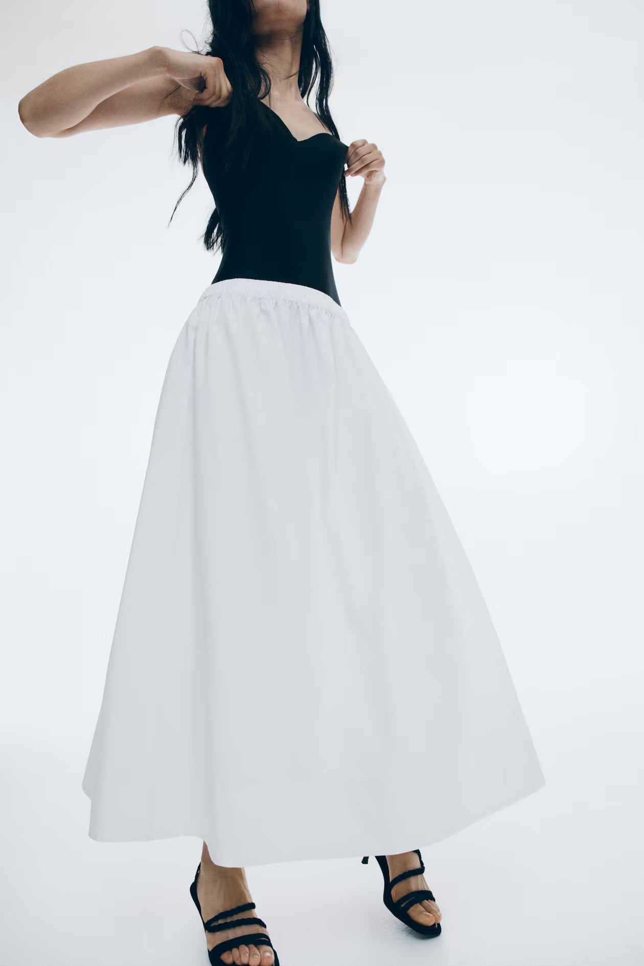 Cotton midi skirt | H&M (UK, MY, IN, SG, PH, TW, HK)
