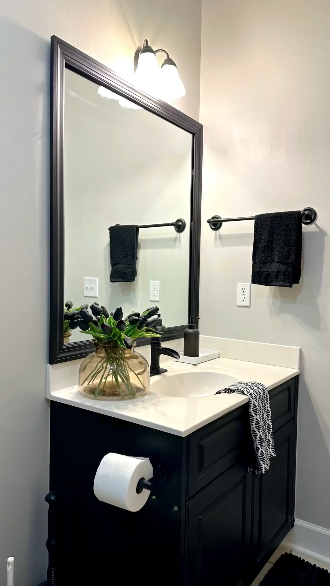 I reclaimed my bathroom back from the dark ages of Thermofoil.  I have no regrets of removing the peeling Thermofoil from my cabinets they look 1000% better trust the process. 

#LTKHome