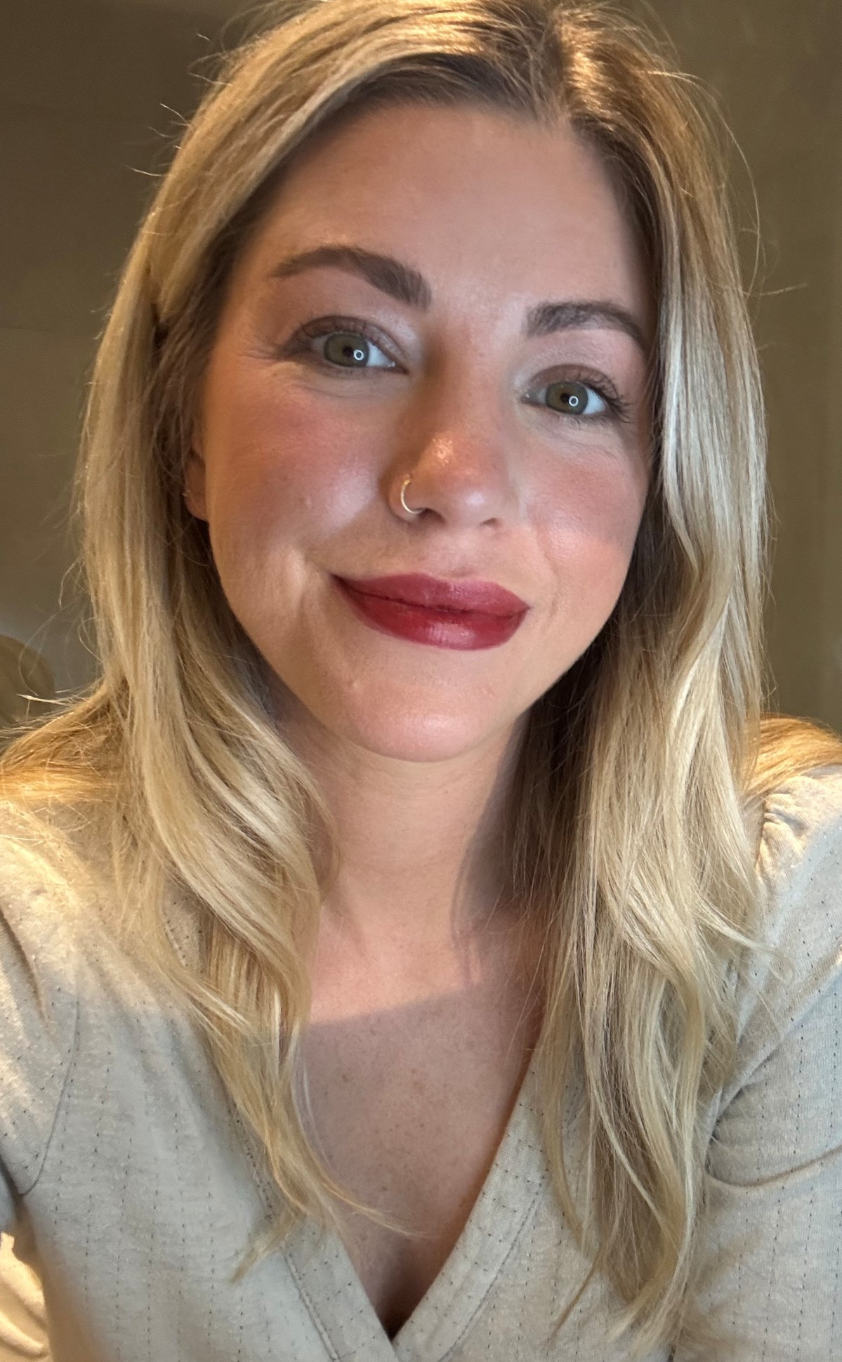 Wonderskin lip stains or nothing at all! Linked color I’m wearing here. 

#LTKGiftGuide #LTKgrwm