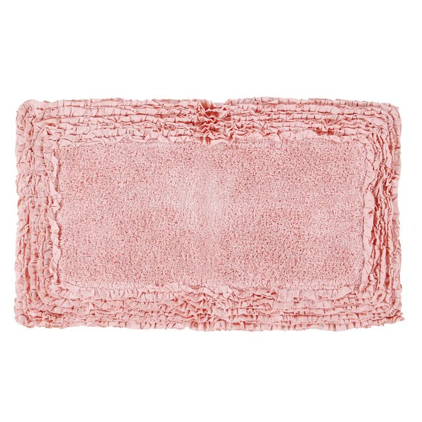 Better Trends Shaggy Border Tufted Bath Mat Rug, 100% Cotton, 24" x 40" Rectangle, Pink - Walmart... | Walmart (US)