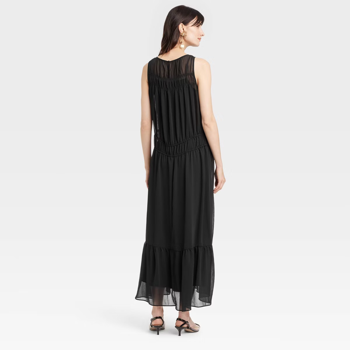 Women's Sheer Chiffon Maxi Dress - A New Day™ | Target