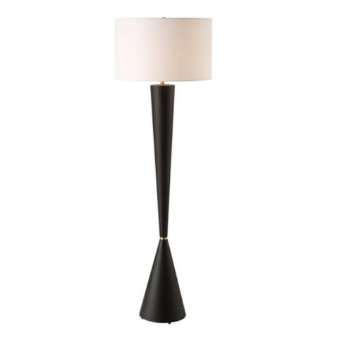 Uttermost Layla 63 1/4" Cast Black Modern Floor Lamp - #6004F | Lamps Plus | Lamps Plus
