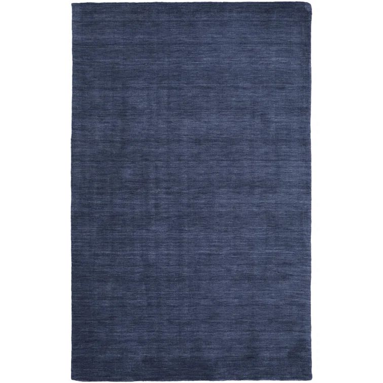 Kaden Hand Loomed Wool Midnight Navy Blue Rug | Wayfair North America