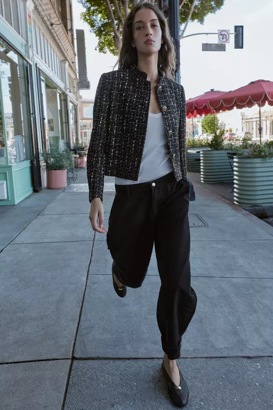 Z1975 BALLOON FIT MID-WAIST JEANS | Zara UK