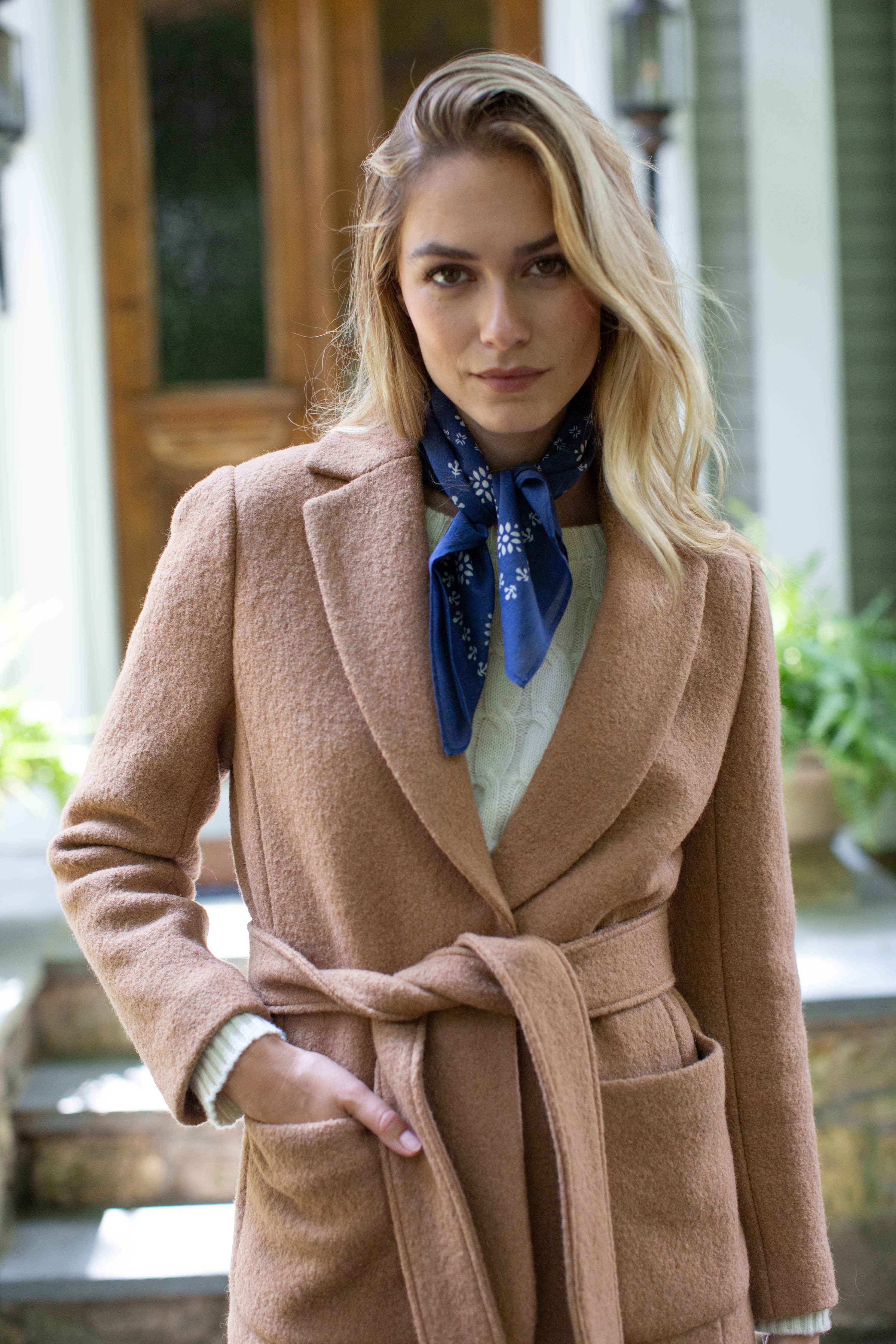 Wilde Scarf - Navy Western Floral | Marea