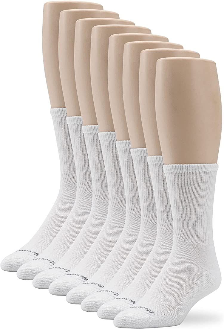 No nonsense Women's Cushion Crew Socks, 8 Pair Pack, White | Amazon (US)