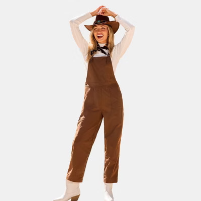 Women's Chic Western-Inspired Overalls with Timeless Charm - Cupshe-M-Brown | Target