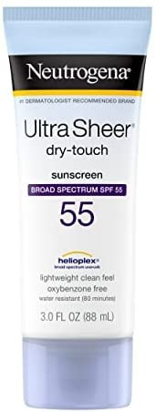 Neutrogena Ultra Sheer Dry-Touch Sunscreen Lotion, Broad Spectrum SPF 55 UVA/UVB Protection, Ligh... | Amazon (US)