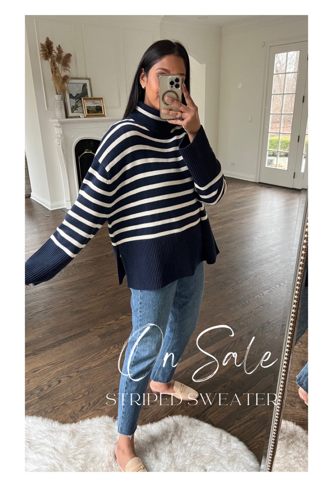 This $80 designer dupe of the $500 Toteme striped sweater is on sale 30% off. Its great quality and weight and super flattering. Wearing a large in tall- my usual size. 

#LTKunder100 #LTKstyletip #LTKsalealert