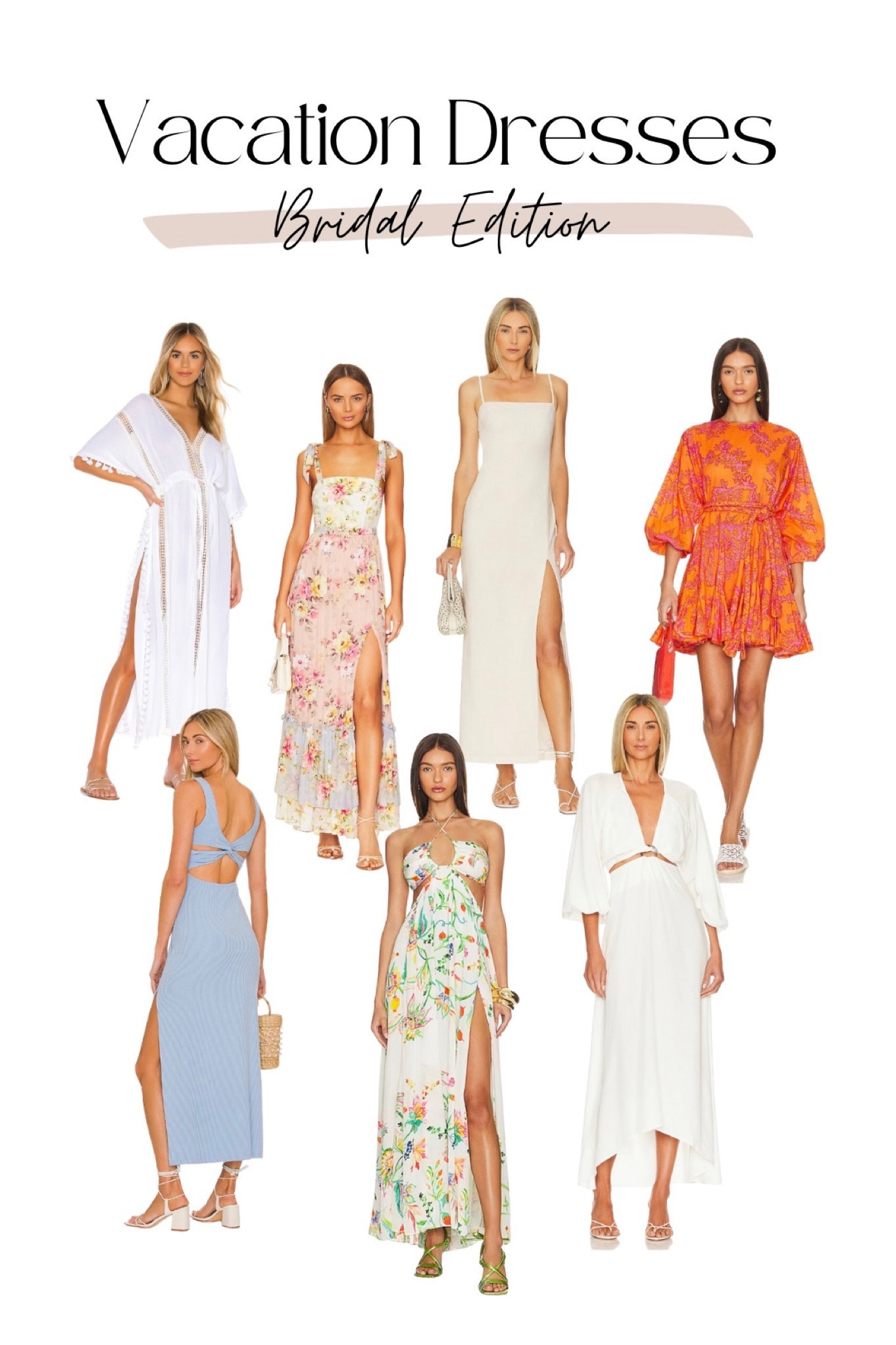 bridal dress inspiration for a vacation, destination wedding. who says brides needs to wear all white? 🤍

#LTKstyletip #LTKwedding #LTKtravel