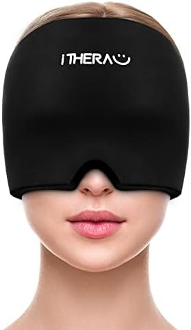 iTHERAU Gel Ice Headache & Migraine Relief Hat, Cold Therapy Headache Relief Cap, Stretchable Snu... | Amazon (CA)