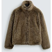 Zara - Short Faux Fur Coat - Men - Brown - Men | Zara US
