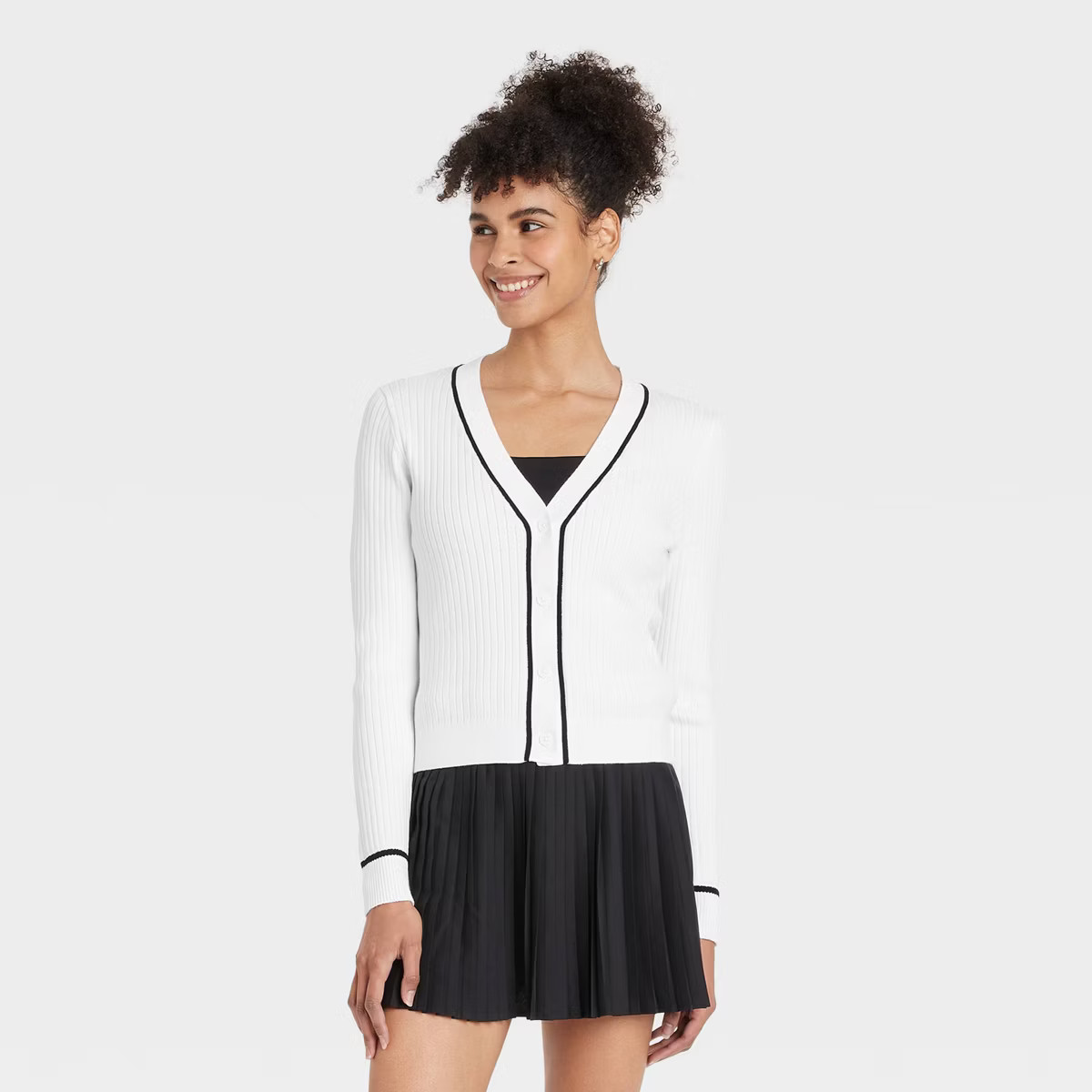 Women's Tipped Ribbed Cardigan - All In Motion™ | Target