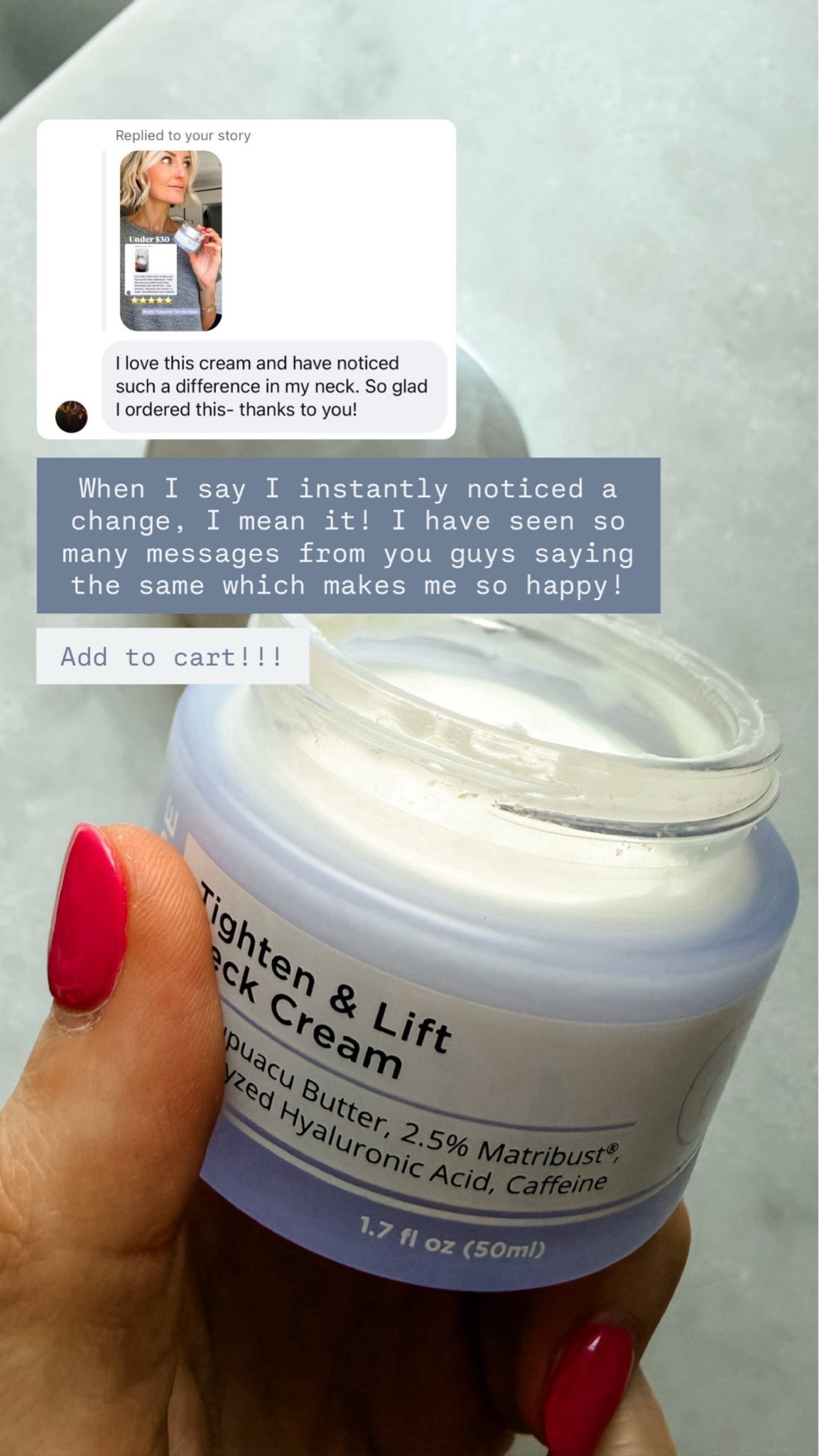 The results from this cream are insane! Visible improvement you will notice 😍

Loverly grey, skincare routine, facial cream, tightening and lifting butter lotion

#LTKBeauty
