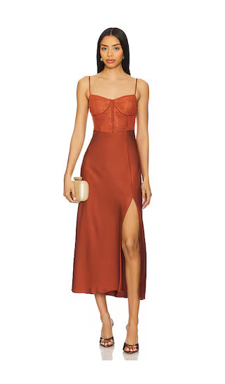 ASTR the Label Bustier Dress in Rust. - size XL | Revolve Clothing (Global)
