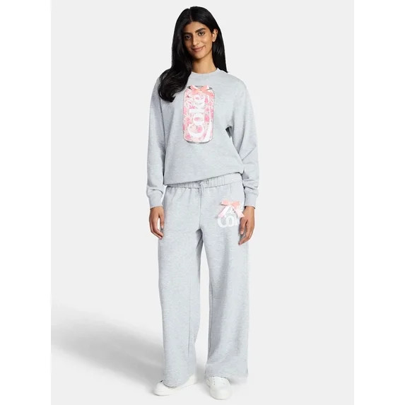 Coca-Cola, Junior's Graphic Fleece Sweatpants, Diet Coke, Sizes XXS-XXL | Walmart (US)