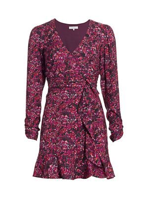 Alison Floral Long-Sleeve Ruffle Dress | Saks Fifth Avenue