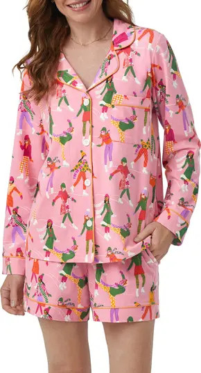 Holiday Print Stretch Organic Cotton Jersey Short Pajamas | Nordstrom